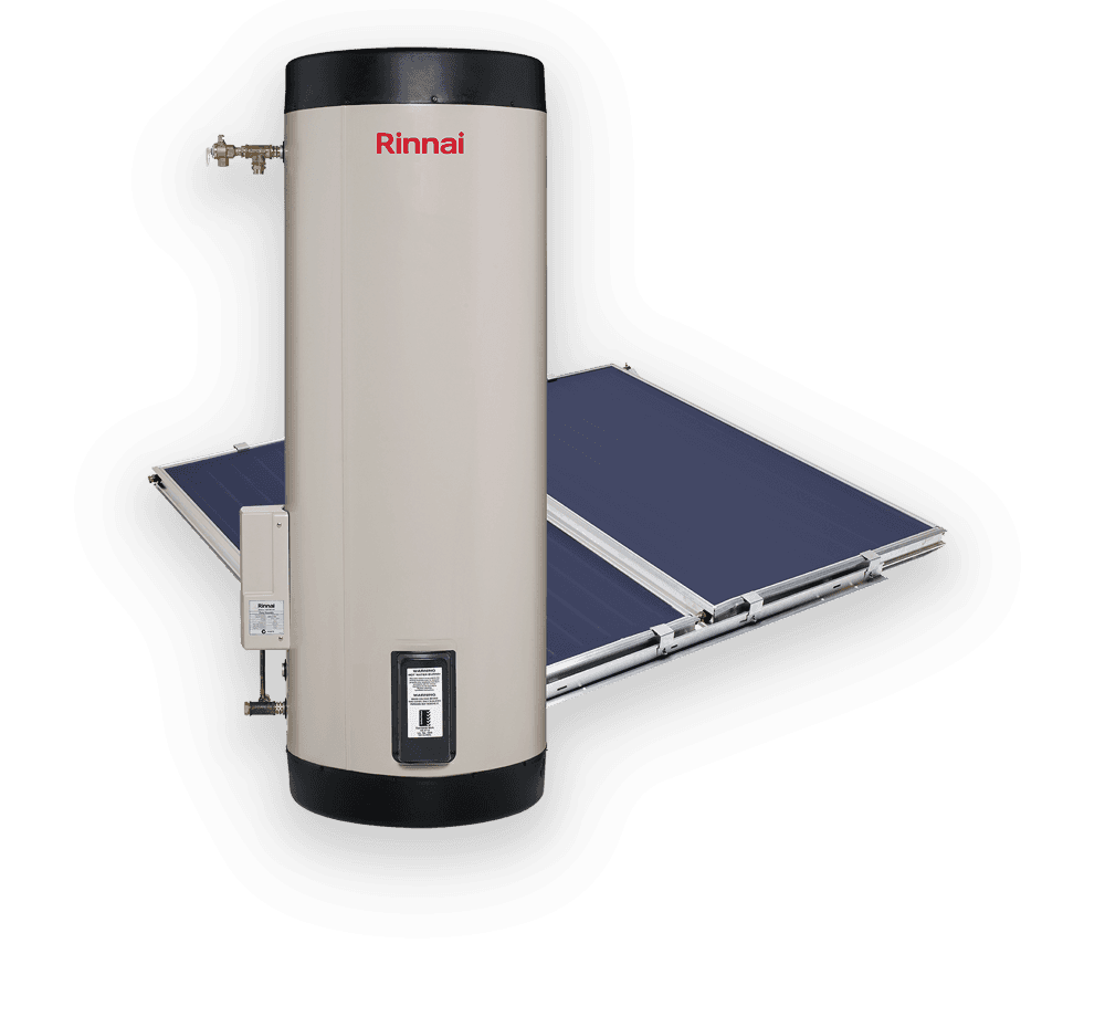 Rinnai Prestige Electric Solar Hot Water Storage Tank + Flat Plate Collectors