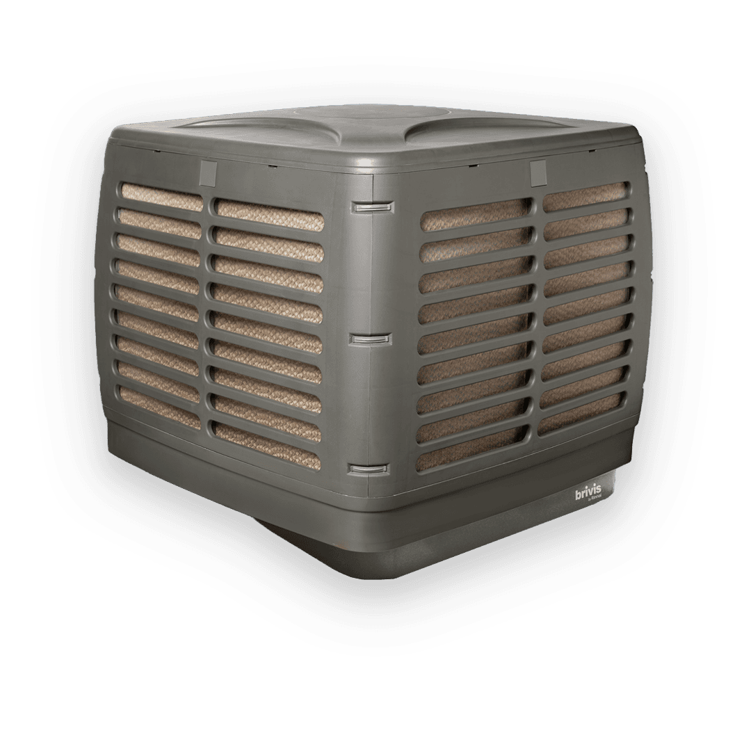 Brivis Balaero evaporative cooler (top right)