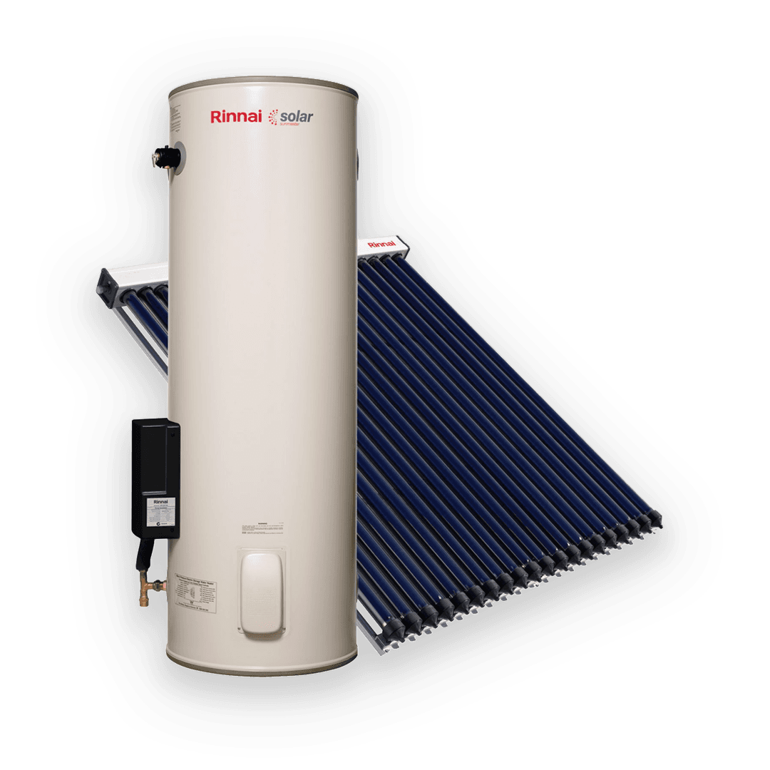 Rinnai Sunmaster Solar Hot Water Storage Tank + Evacuated Tubes (x20)