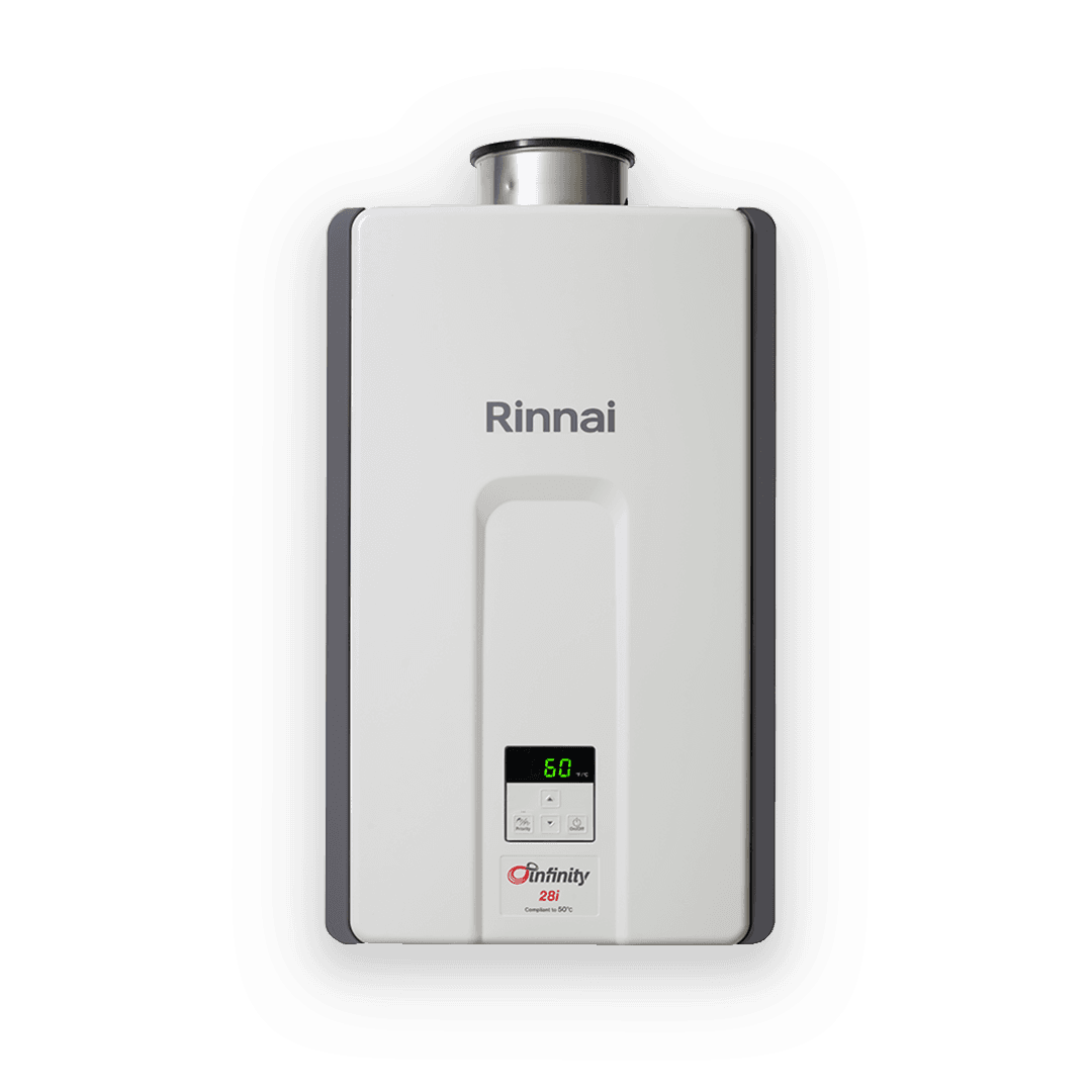 Rinnai Infinity 28i Gas Continuous Flow Hot Water (front)