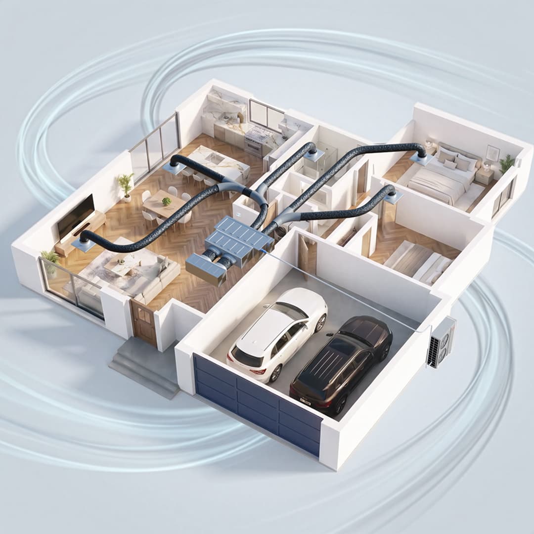 Rinnai Ducted Air Conditioning - Flexible 8 zone individual control