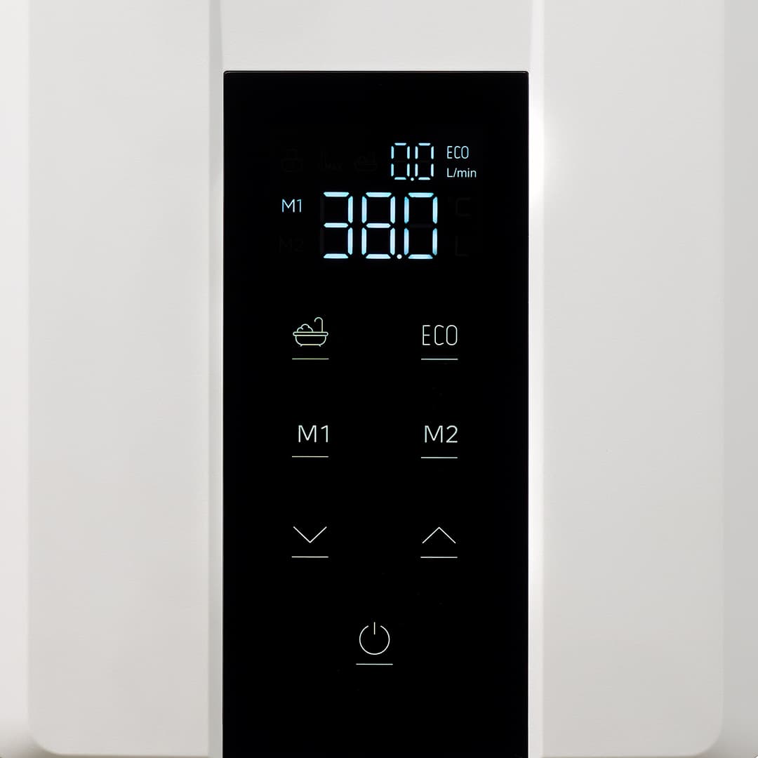 Rinnai Efinity Electric Continuous Flow Hot Water - Control panel