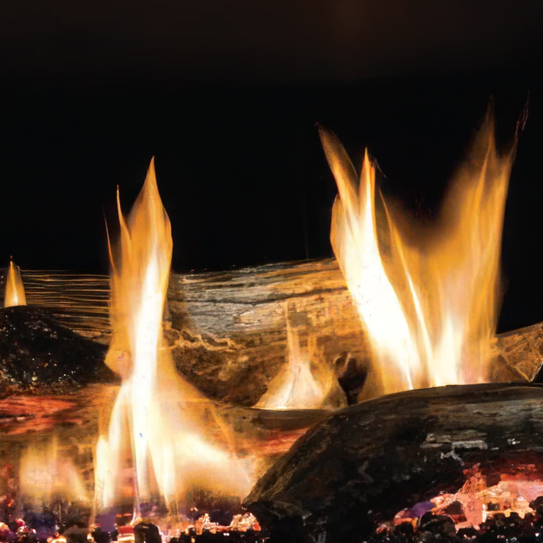 Rinnai Gas Fireplace with realistic looking flame technology