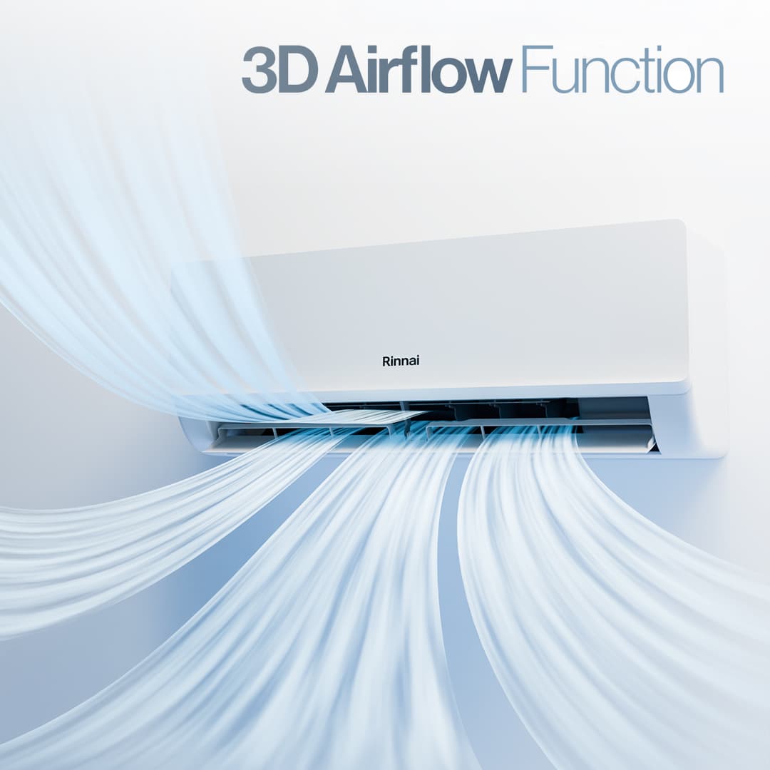 Rinnai Air Conditioning with 3D Airflow functionality