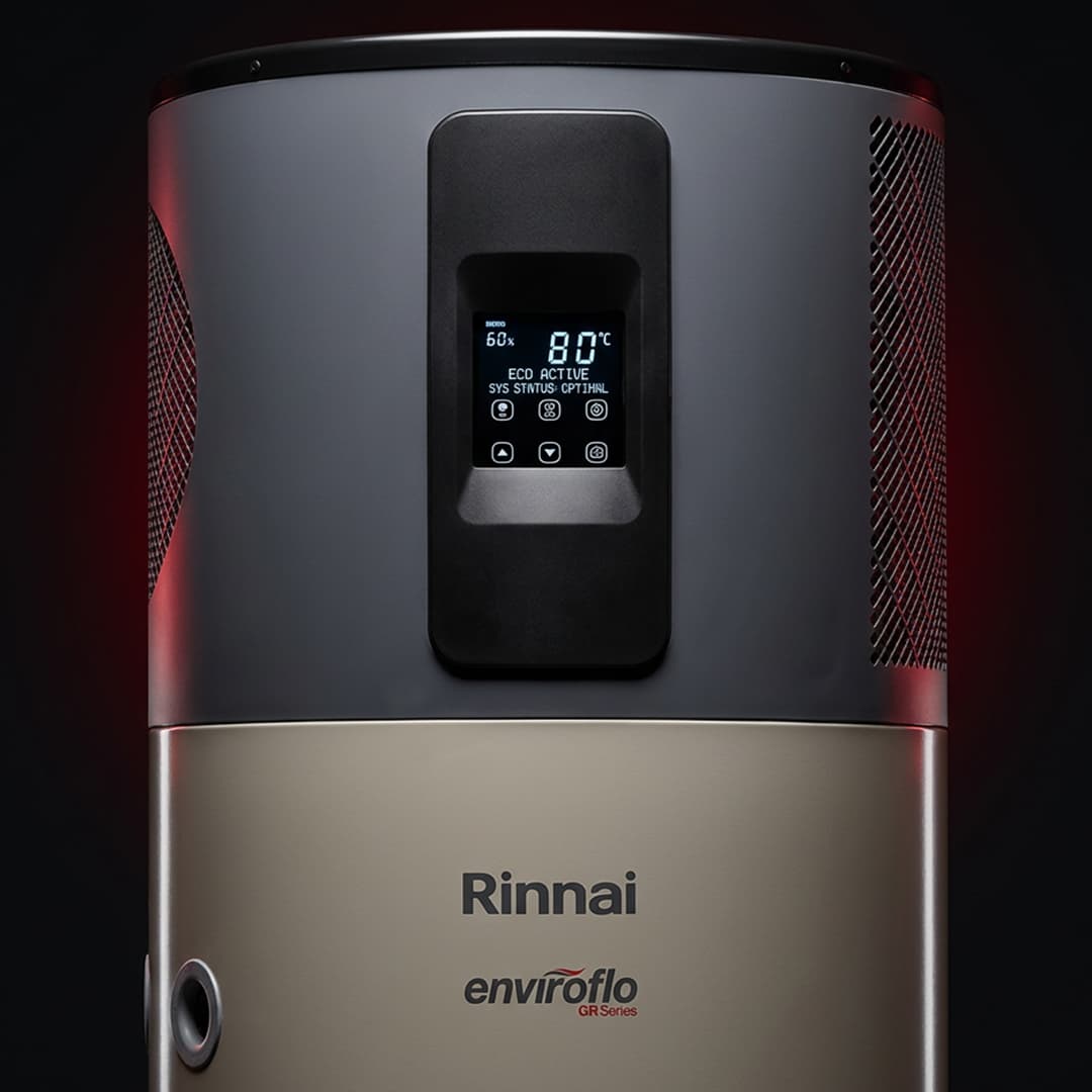 Rinnai Enviroflo GR Series Heat Pump gives you greater control over your hot water