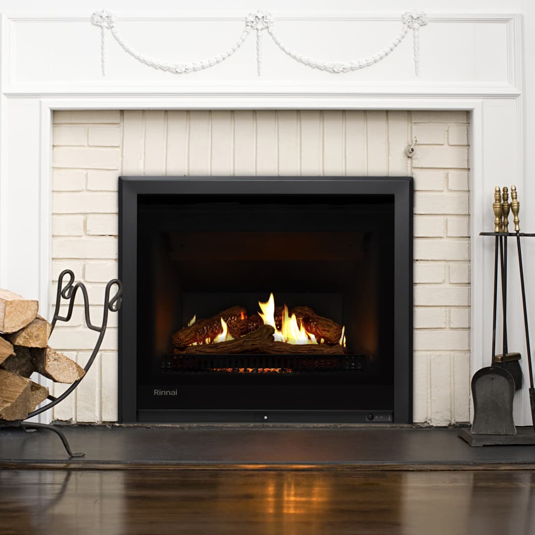 Rinnai Gas Fireplace has a minimalist design