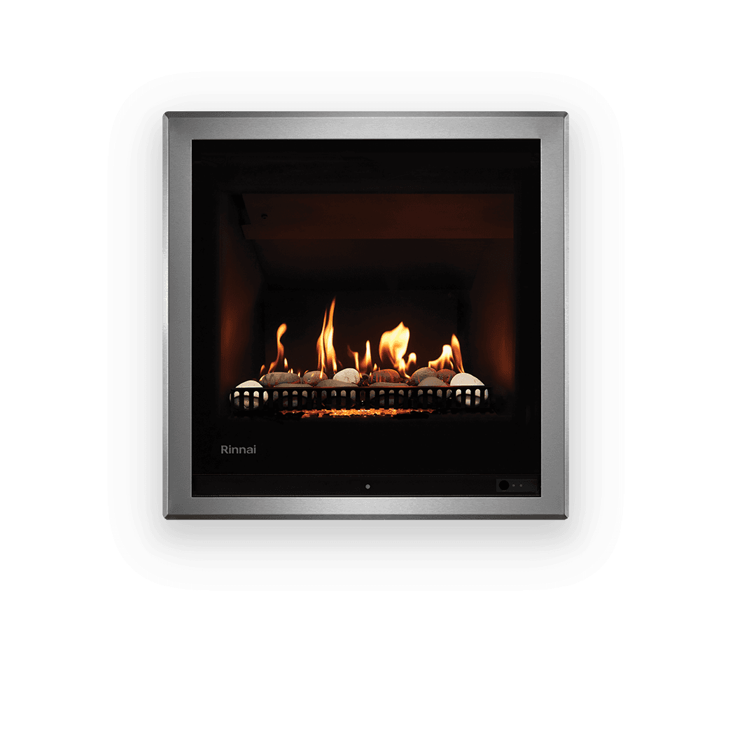 Rinnai 650 Gas Fireplace (silver)