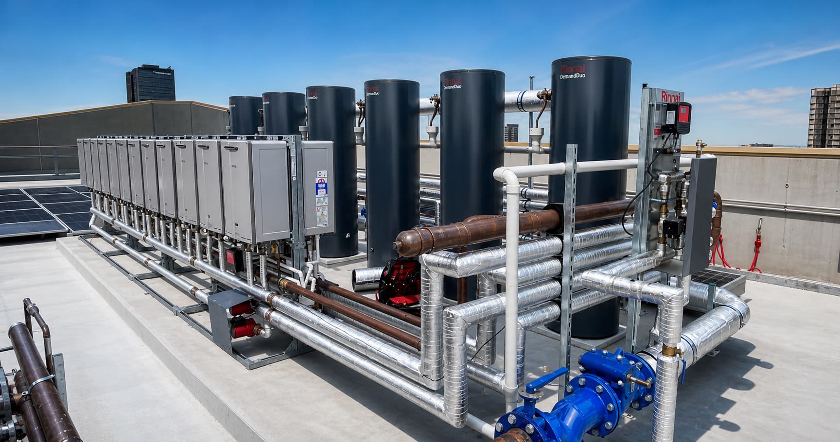 Paramount on Parkes - new Rinnai hot water system