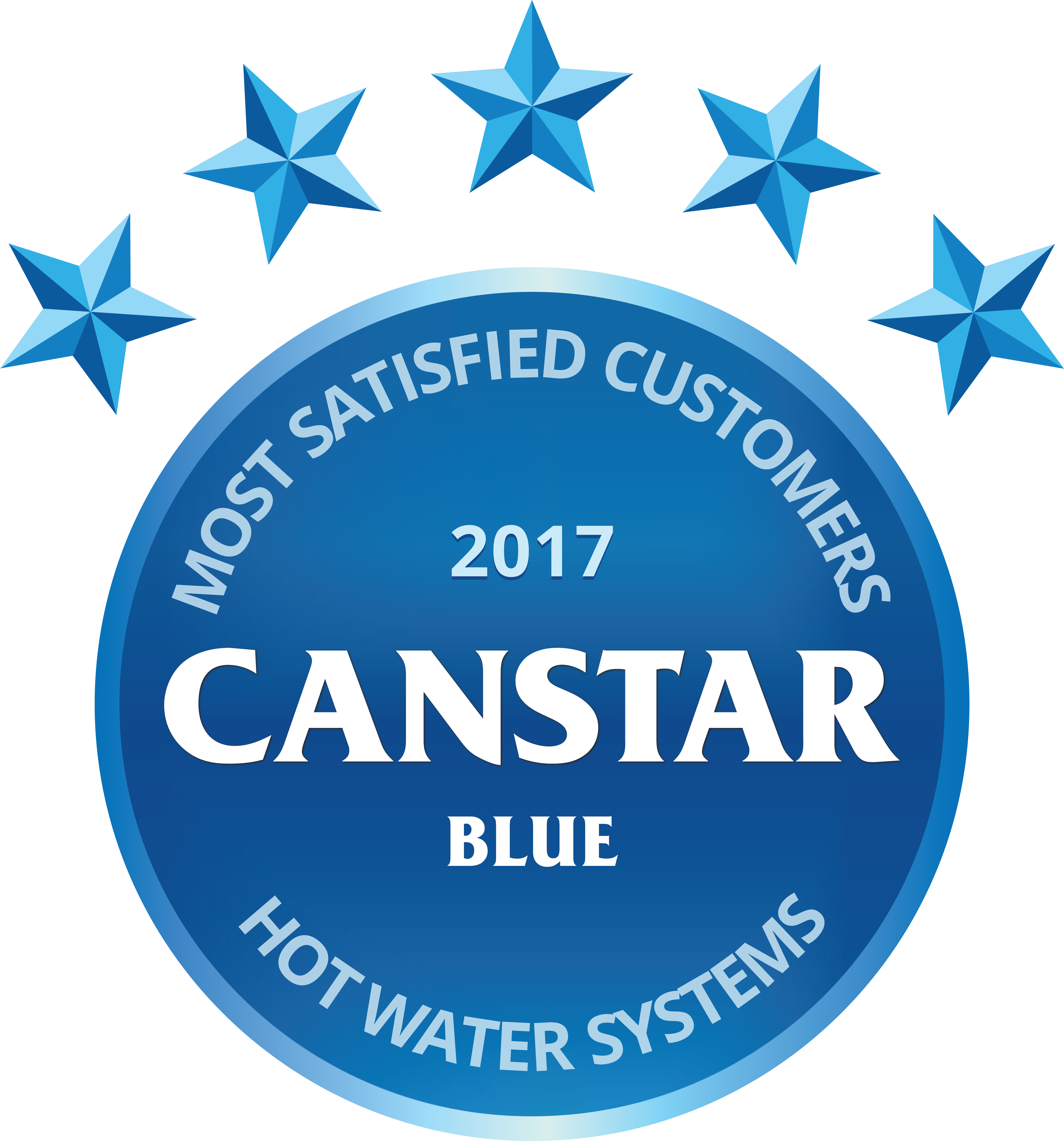Canstar Blue 2017 Most Satisfied Customers Hotwater Category