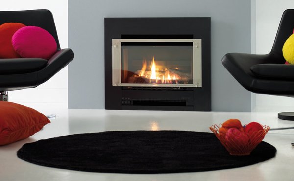 Slimifre 252 gas fireplace insert in a home