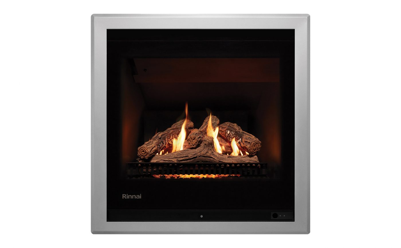 Rinnai 650 (600mm) Gas Fire Logs - Titanium Grey Frame