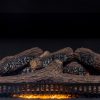 Rinnai 650, 750 Gas Fire Ember details Log Set Close Up 1
