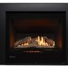 Rinnai 750 (700mm) Gas Fire Logs Masonary - XL Matte Black Frame