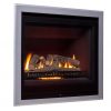 Rinnai 750 (700mm) Gas Fire Logs - Titanium Grey Frame Angle Left