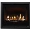 Rinnai 750 (700mm) Gas Fire Pebble Stones - Matte Black Frame