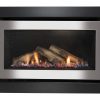 Rinnai 950 Evolve Gas Fire Log Set - Stainless on Black Frame (Safety Mesh)