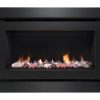 Rinnai 950 Evolve Gas Fire Pebble Stones - Black on Black Frame