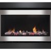 Rinnai 950 Evolve Gas Fire Pebble Stones - Stainless on Black Frame (Safety Mesh)