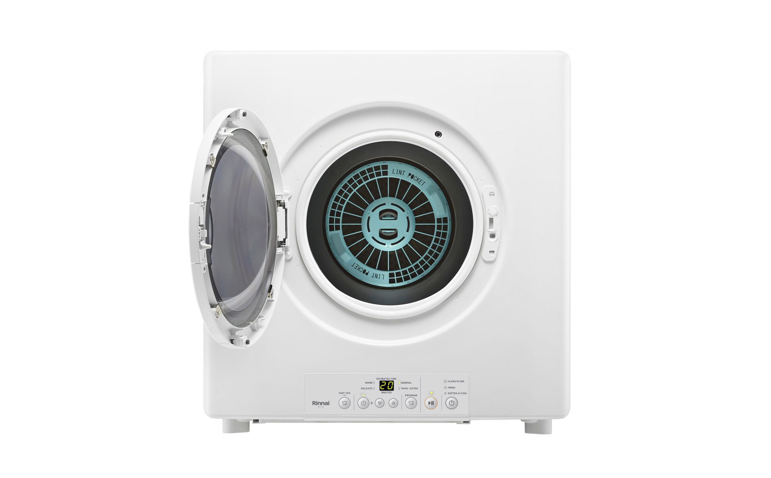 Rinnai Dry-Soft Gas Clothes Dryer (open door)