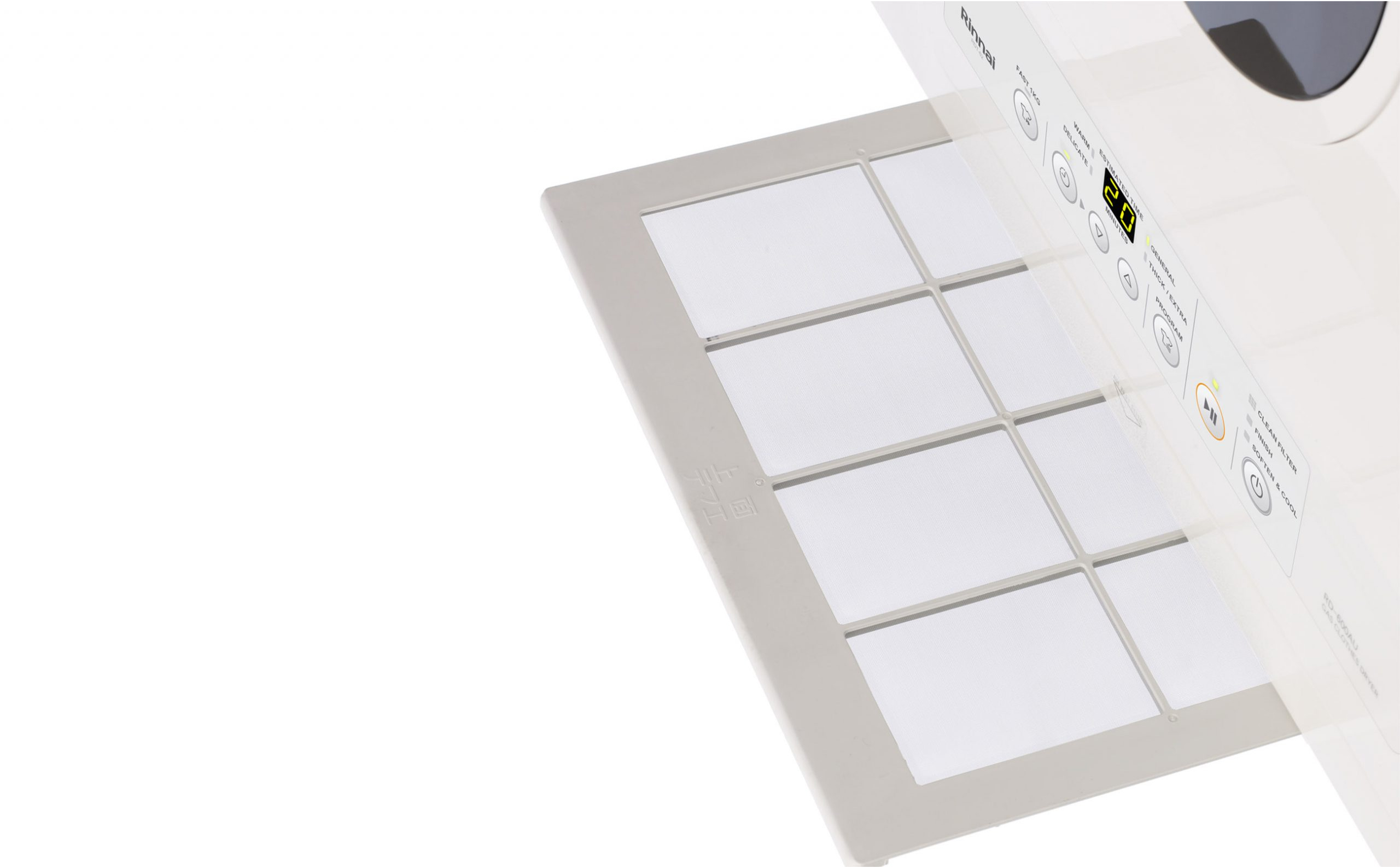 Rinnai Dry-Soft Gas Clothes Dryer (lint tray)