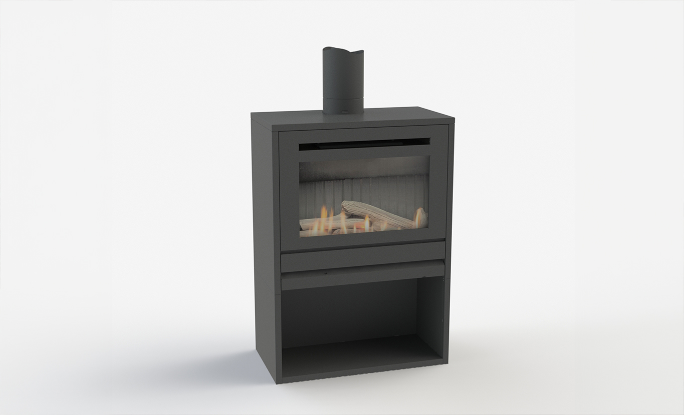Rinnai SS850 Gas Fire (freestanding - cabinet)