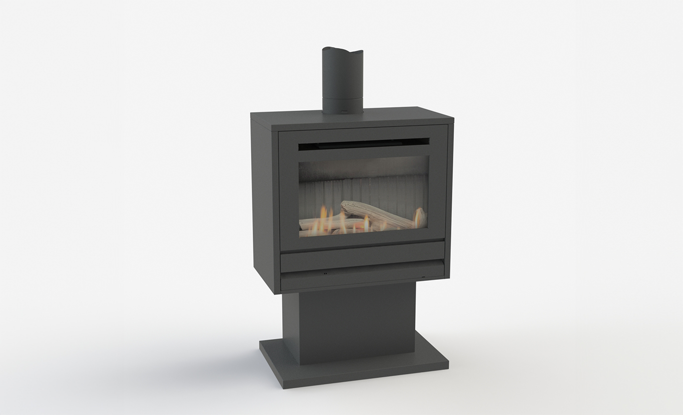 Rinnai SS850 Gas Fire (freestanding - plinth)