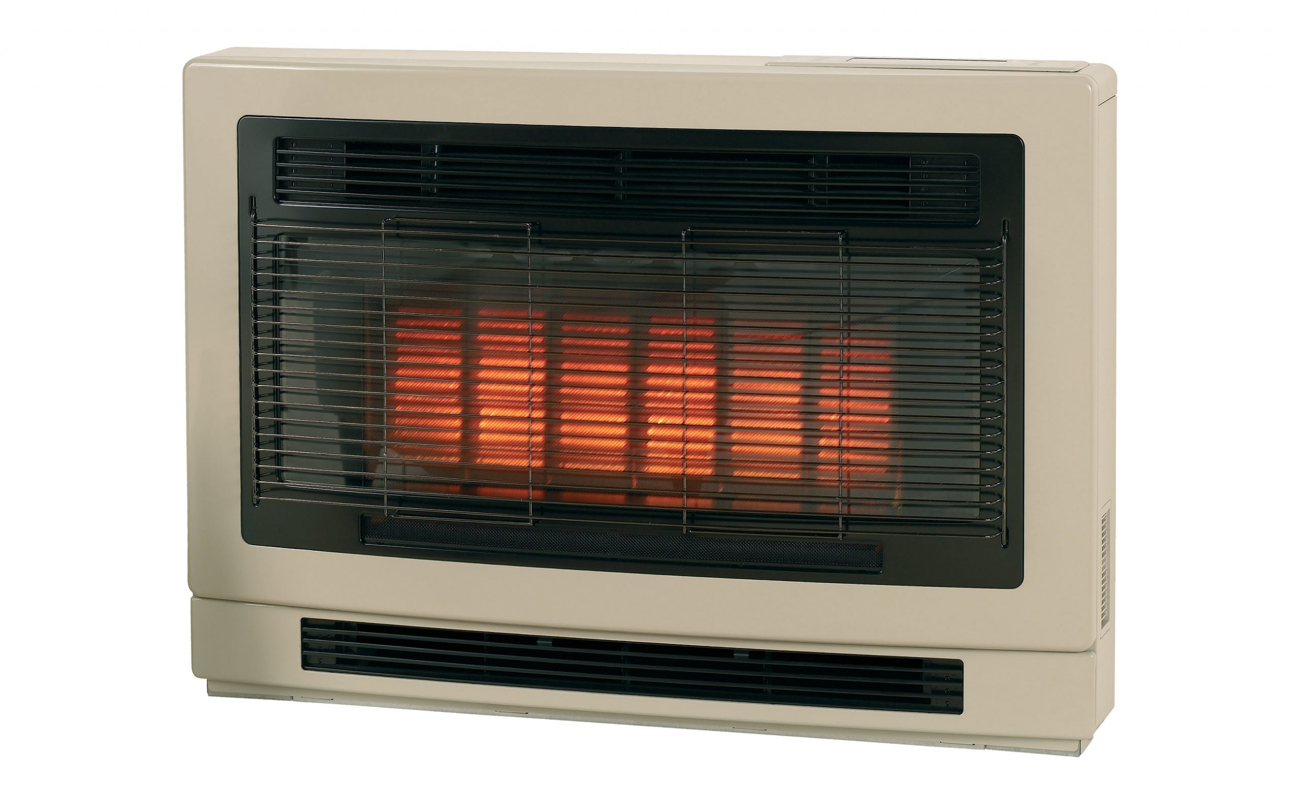 Rinnai Ultima II Inbuilt Gas Flued Space Heater (beige - right)