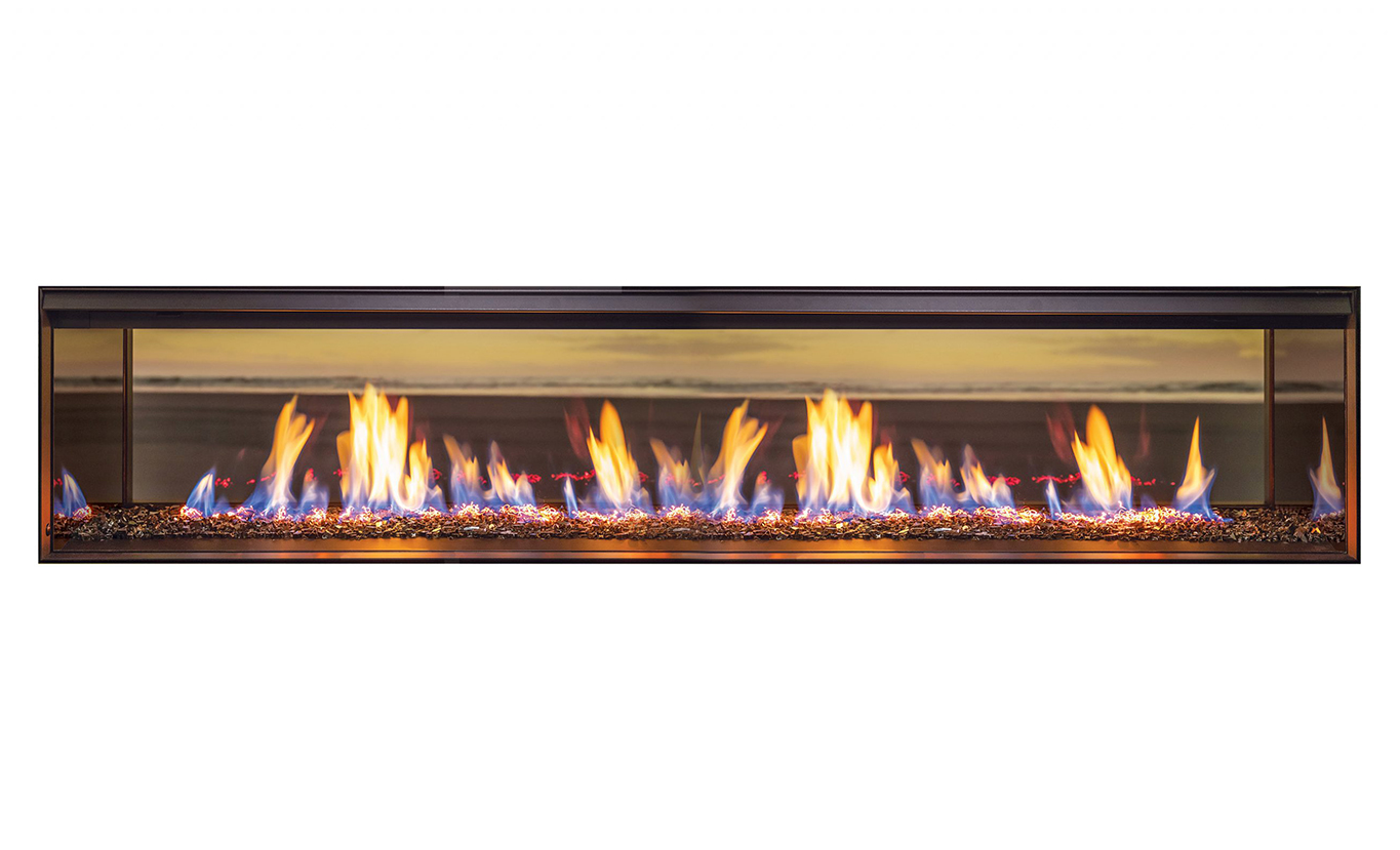 Rinnai LS 1500 Gas Fire FlameTech Log (double sided - pebbles high embers)