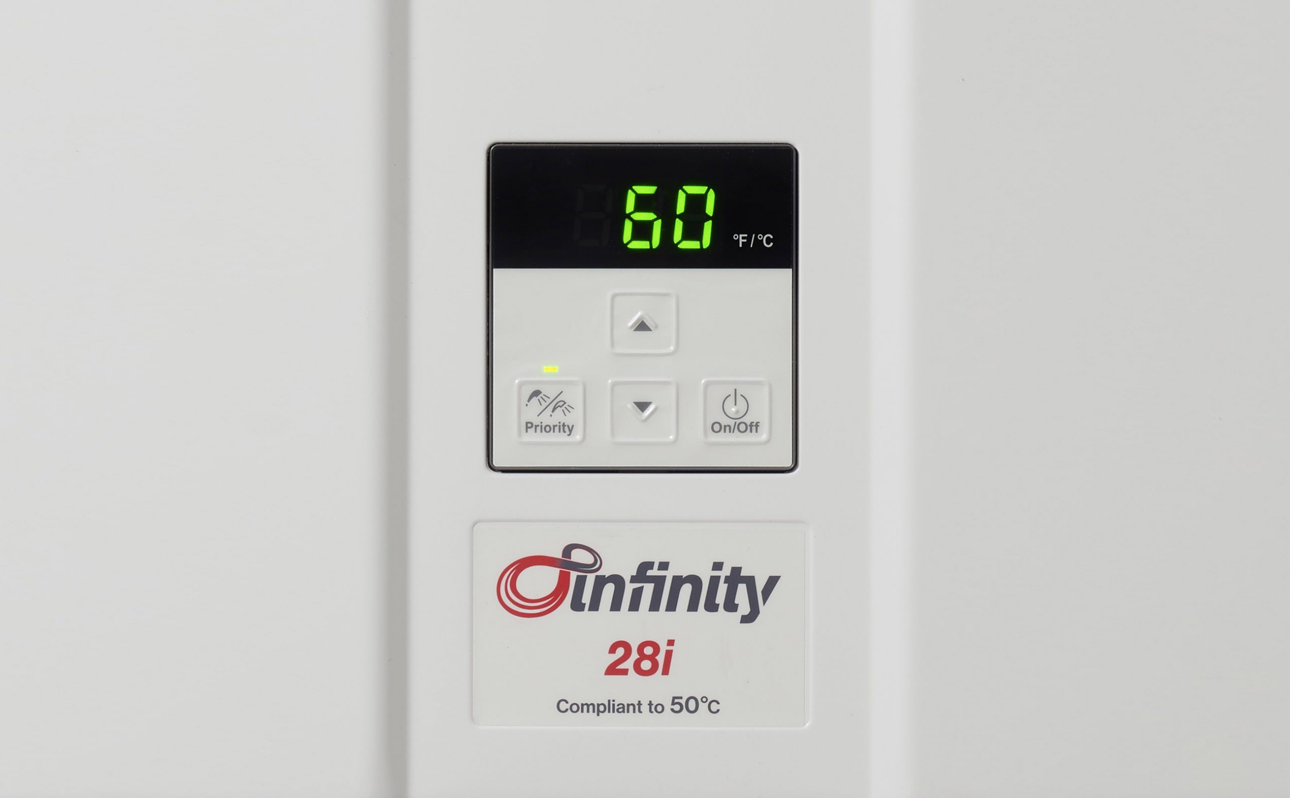 Rinnai Infinity 28i Gas Continuous Flow Hot Water Control Panel