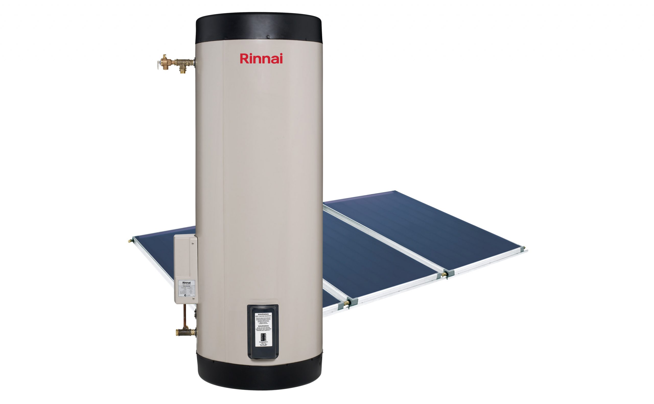 Rinnai Prestige Solar Hot Water Storage Tank + Flat Plate Collectors (triple)