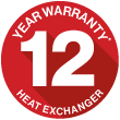 Rinnai - 12 years warranty on Heat Exchanger
