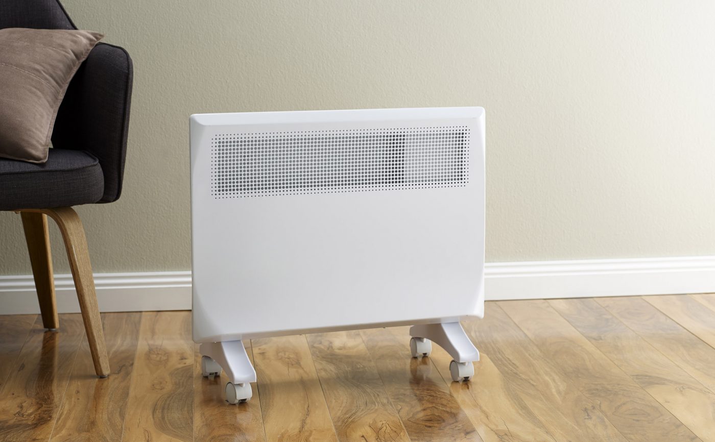 Rinnai PEPH 1000w Electric Panel Heater (caster wheels front)