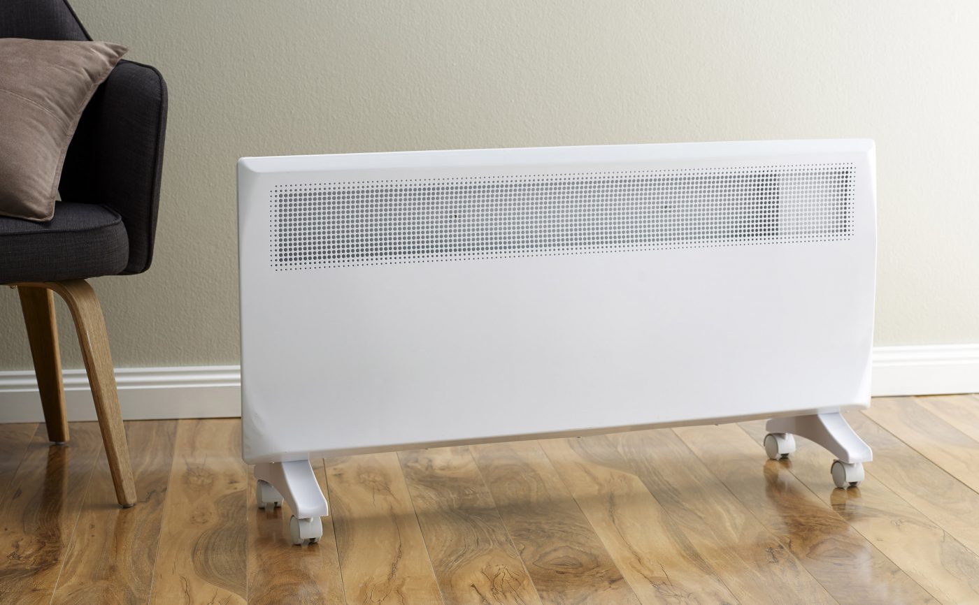 Rinnai PEPH 2200w Electric Panel Heater (caster wheels front)