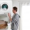 Rinnai Dry-Soft� Gas Dryer New Version - Door Open Wide View with Man 2