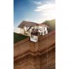 Rinnai Geoflo Hybrid Geothermal Heat Pump 3D Cutaway House with underground heat exchanger