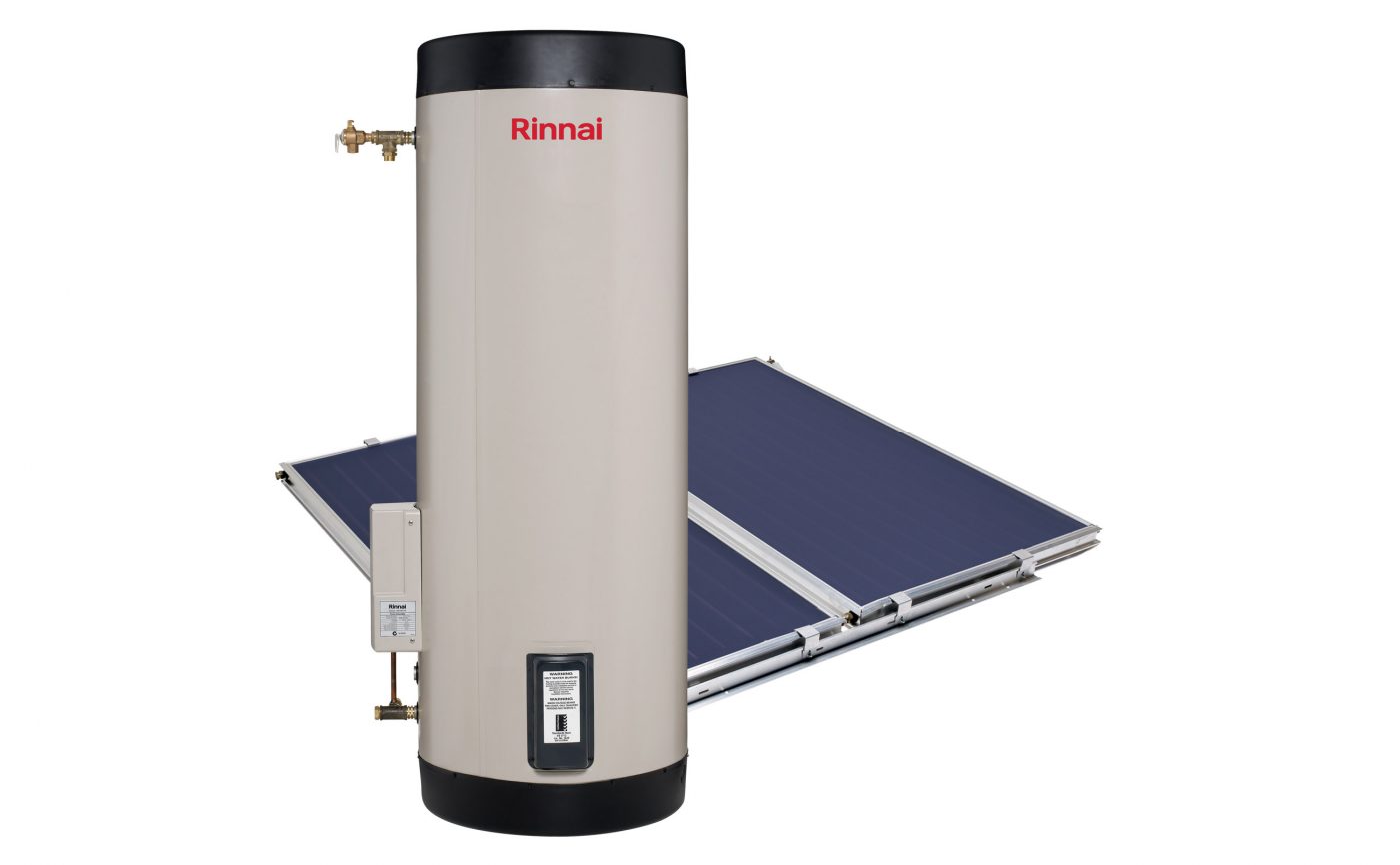 Rinnai Prestige Electric Boosted Solar Hot Water Storage Tank - Double Flat Plate Collector