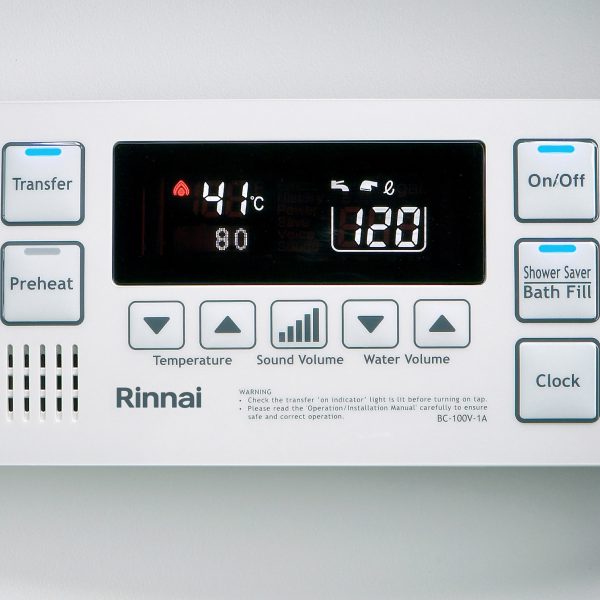 Deluxe Bathroom Controller Hot Water Controllers Rinnai Australia
