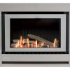 Rinnai Sapphire Built-In Gas Fire Log Set Stainless Steel on Stainless Steel