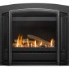 Rinnai Sapphire Premium Classic Built-In Gas Fire New media Log Set Black and silver lining