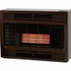 Rinnai Spectrum Console Space Heater Gas Flued Metallic Brown Angle Right