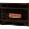 Rinnai Spectrum Inbuilt Space Heater Gas Flued Metallic Brown Angle Right