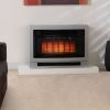Rinnai Ultima II Console Gas Flued Heater Silver Angle Right 2 Lifestyle Insitu Family Room