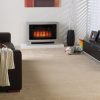 Rinnai Ultima II Console Gas Flued Heater Silver Angle Right 2 Lifestyle Insitu Family Room zoomed out