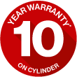 Rinnai - 10 year warranty on Cylinders