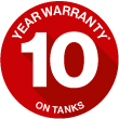 Rinnai 10 year warranty on tanks
