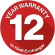 Rinnai - 12 years warranty on Heat Exchanger