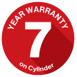 Rinnai - 7 years warranty on Cylinders