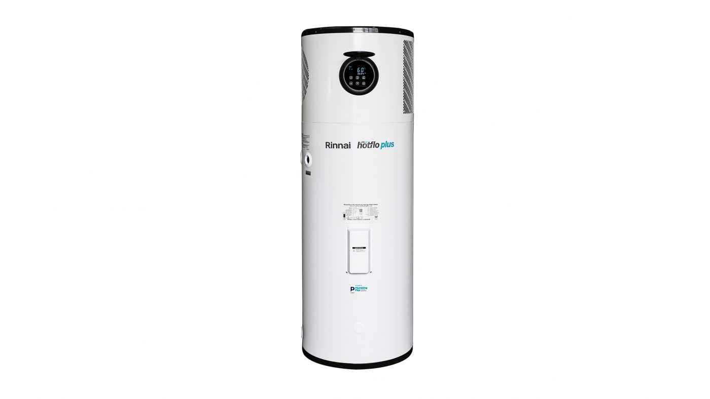 Rinnai Hotflo Plus 250L Electric Heat Pump (front)