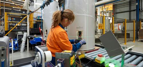 Rinnai’s Aussie Manufacturing - Working on hot water system
